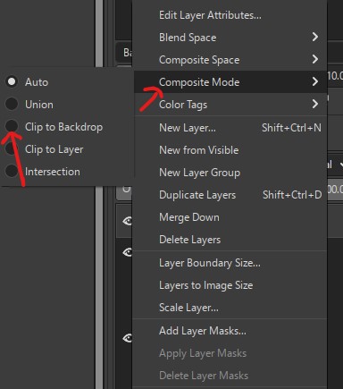 Clipping Mask in Gimp