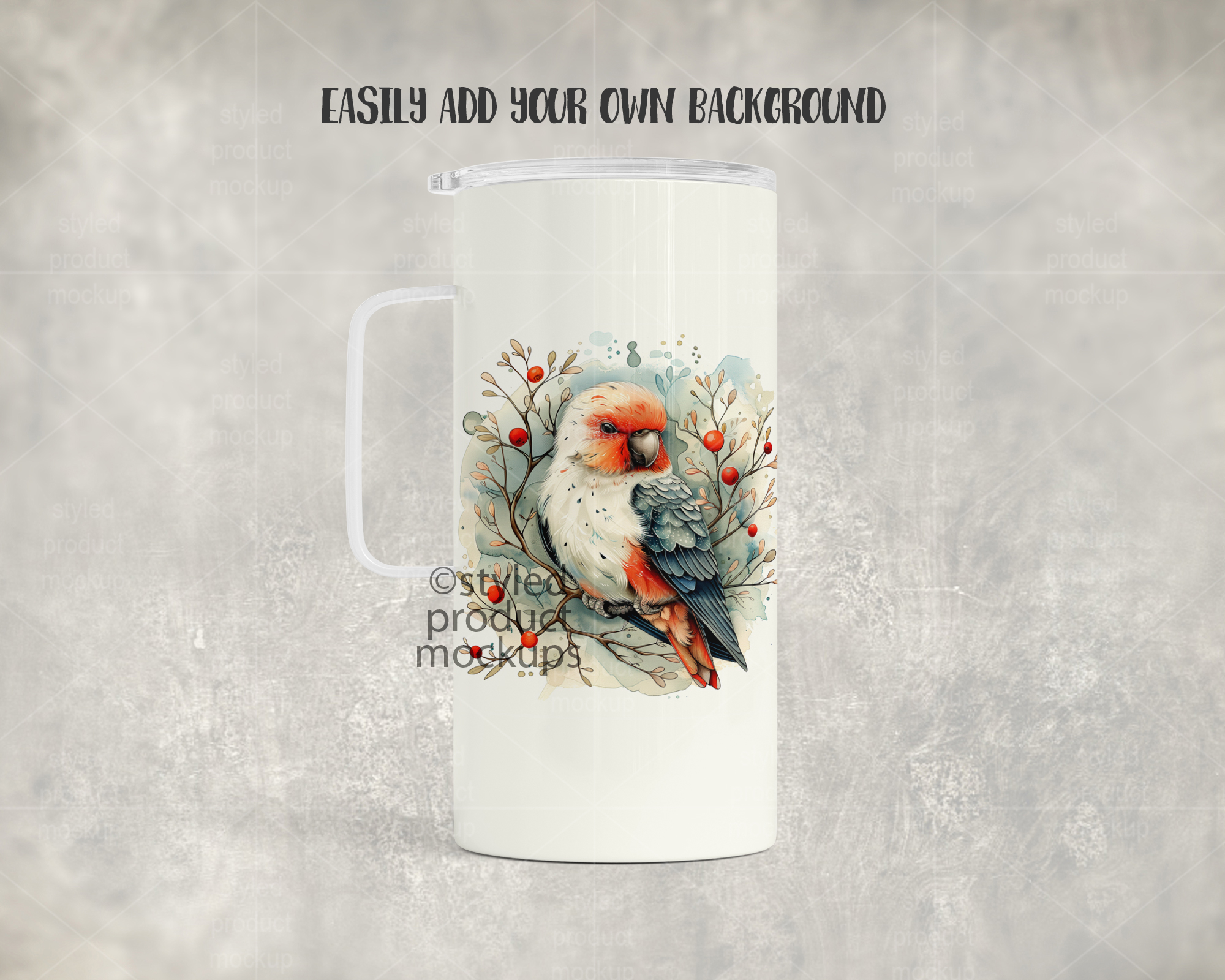 20oz Thick Handle Tumbler Mockup
