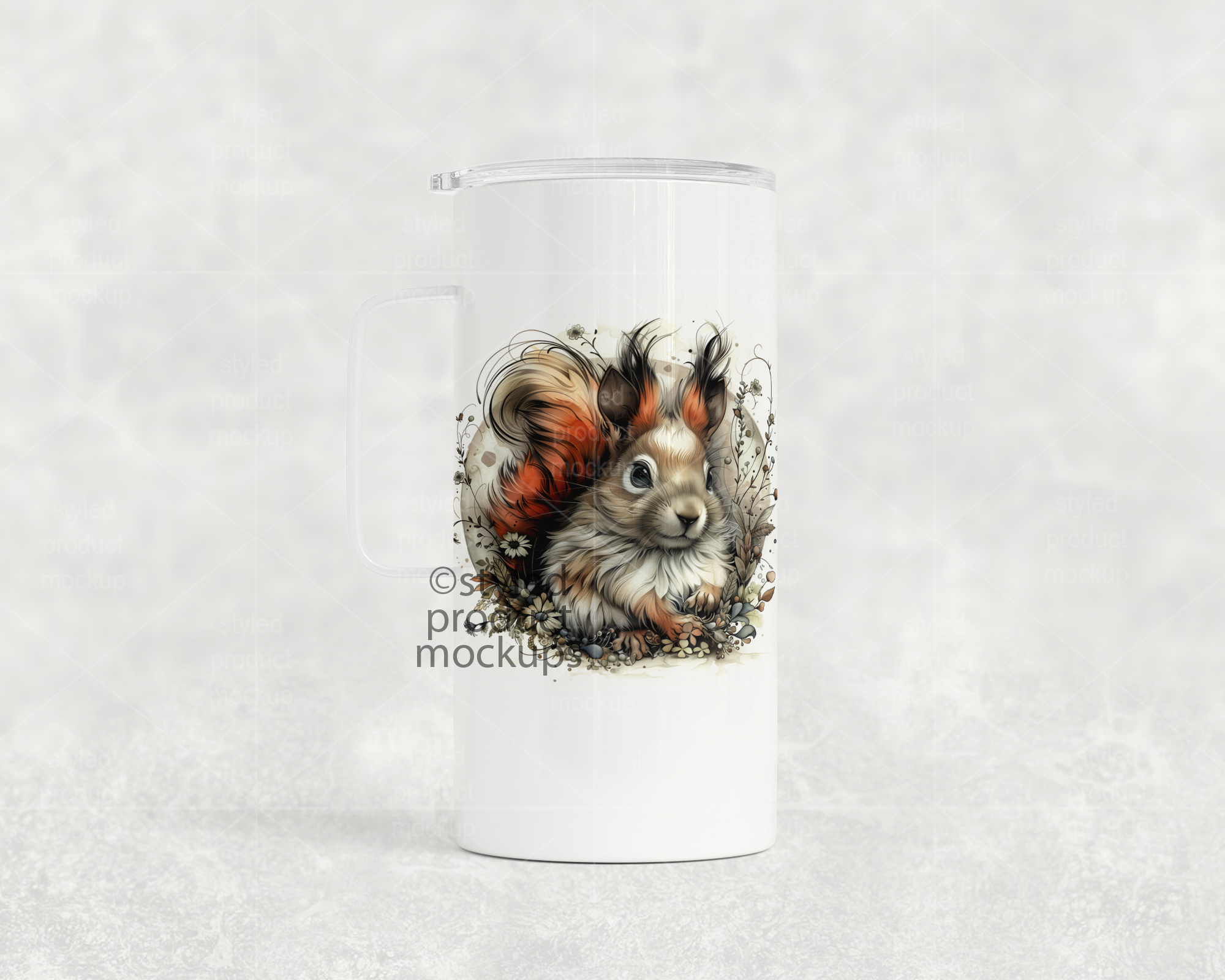 20oz Thick Handle Tumbler Mockup