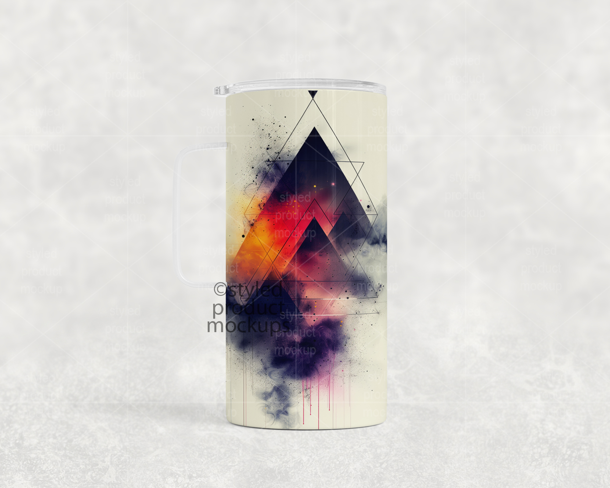 20oz Thick Handle Tumbler Mockup