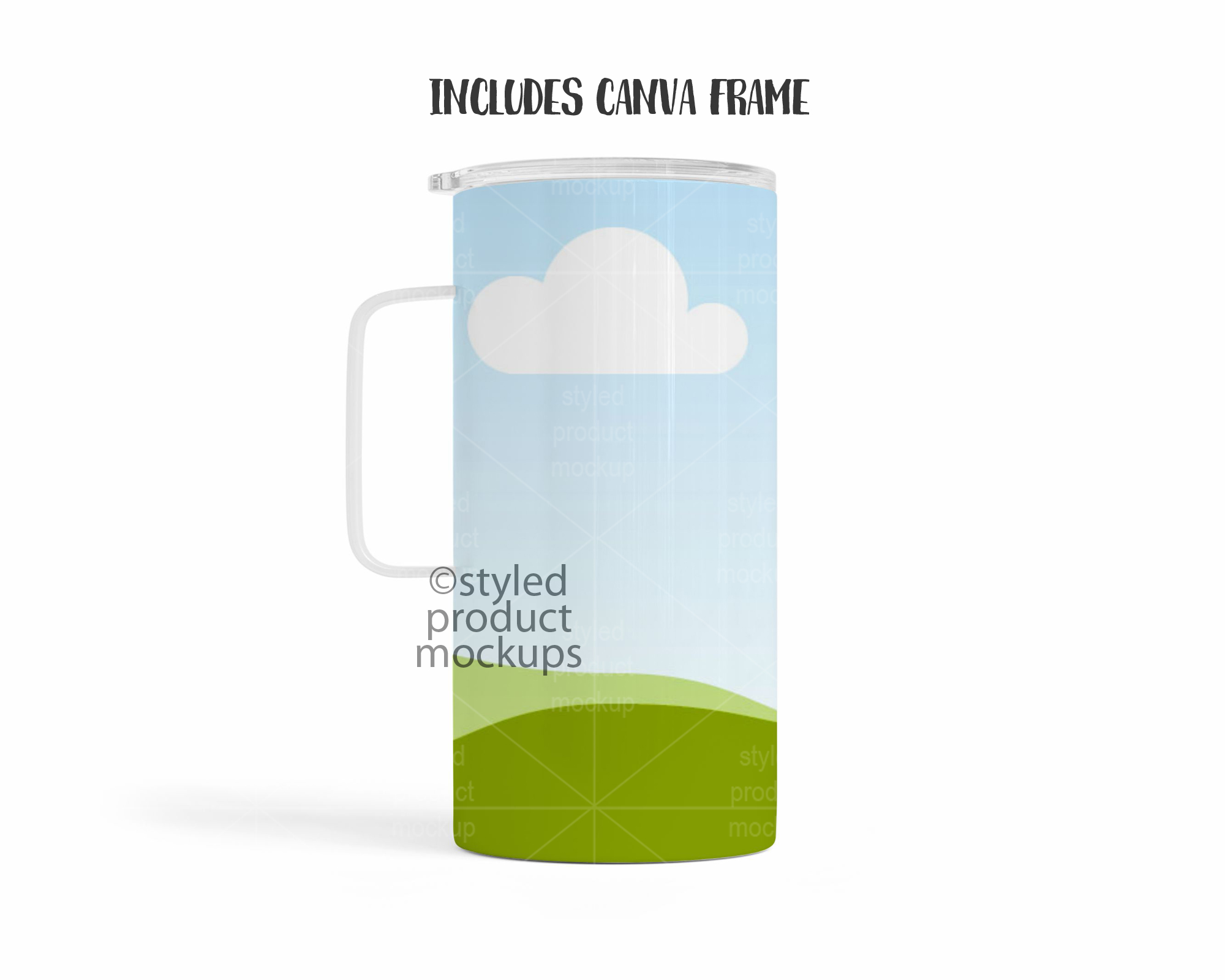20oz Thick Handle Tumbler Mockup
