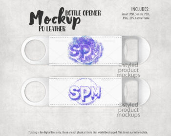 PU Leather Bar Bottle Opener Mockup