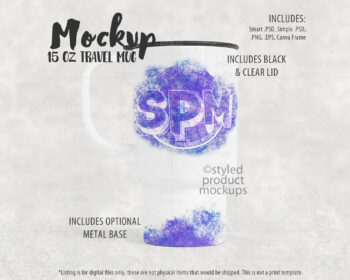 15oz Travel Mug Mockup