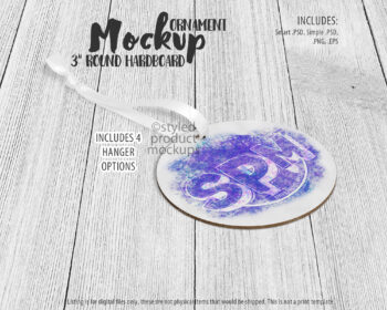 Angled Round Ornament Mockup