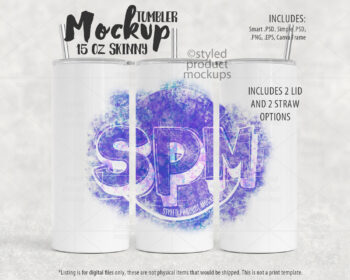 15oz Tumbler Full Wrap Mockup