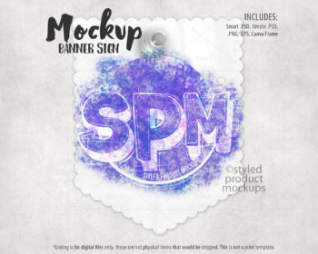 Suction Cup Banner Sign Mockup