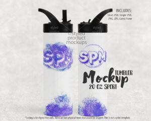 20 oz Water Bottle Mockup