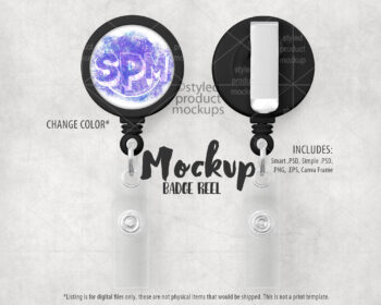 Sublimation Badge Reel Mockup