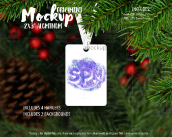 2x3 Christmas Ornament Mockup