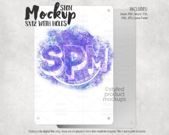 8x12 Aluminum Sign Mockup