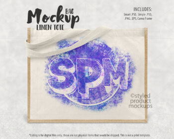 Jute Linen Tote Bag Mockup