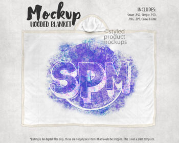 Hooded Blanket Mockup