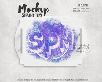 Rectangle Serving Tray Mockup