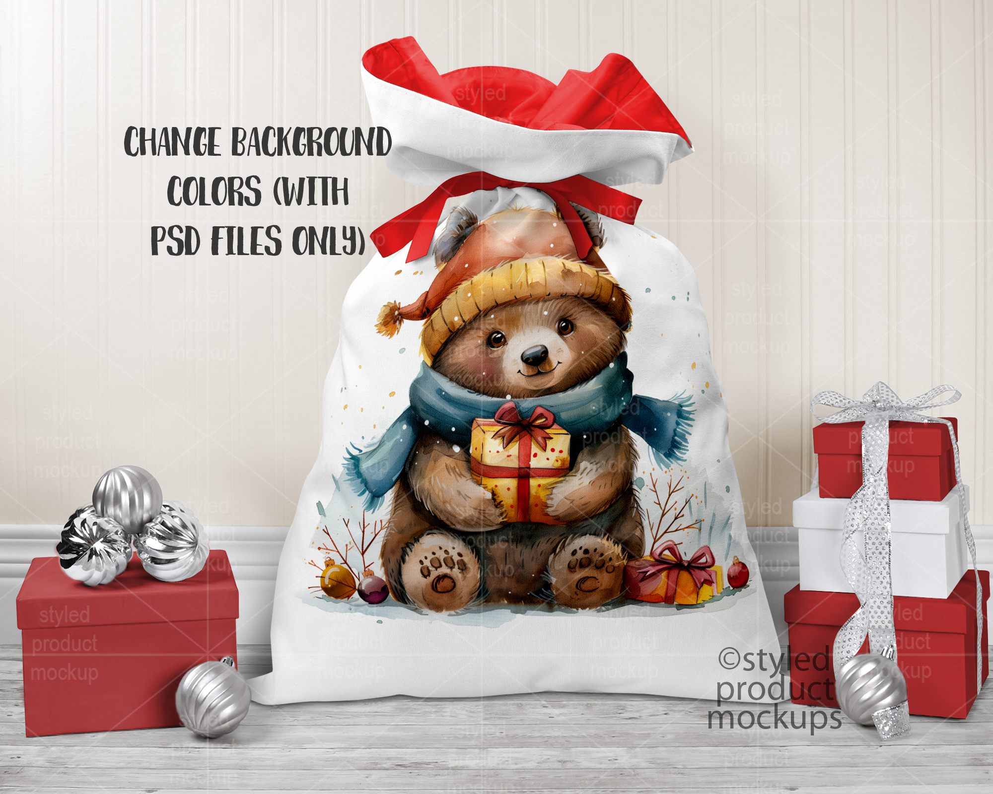 Santa Sack Mockup