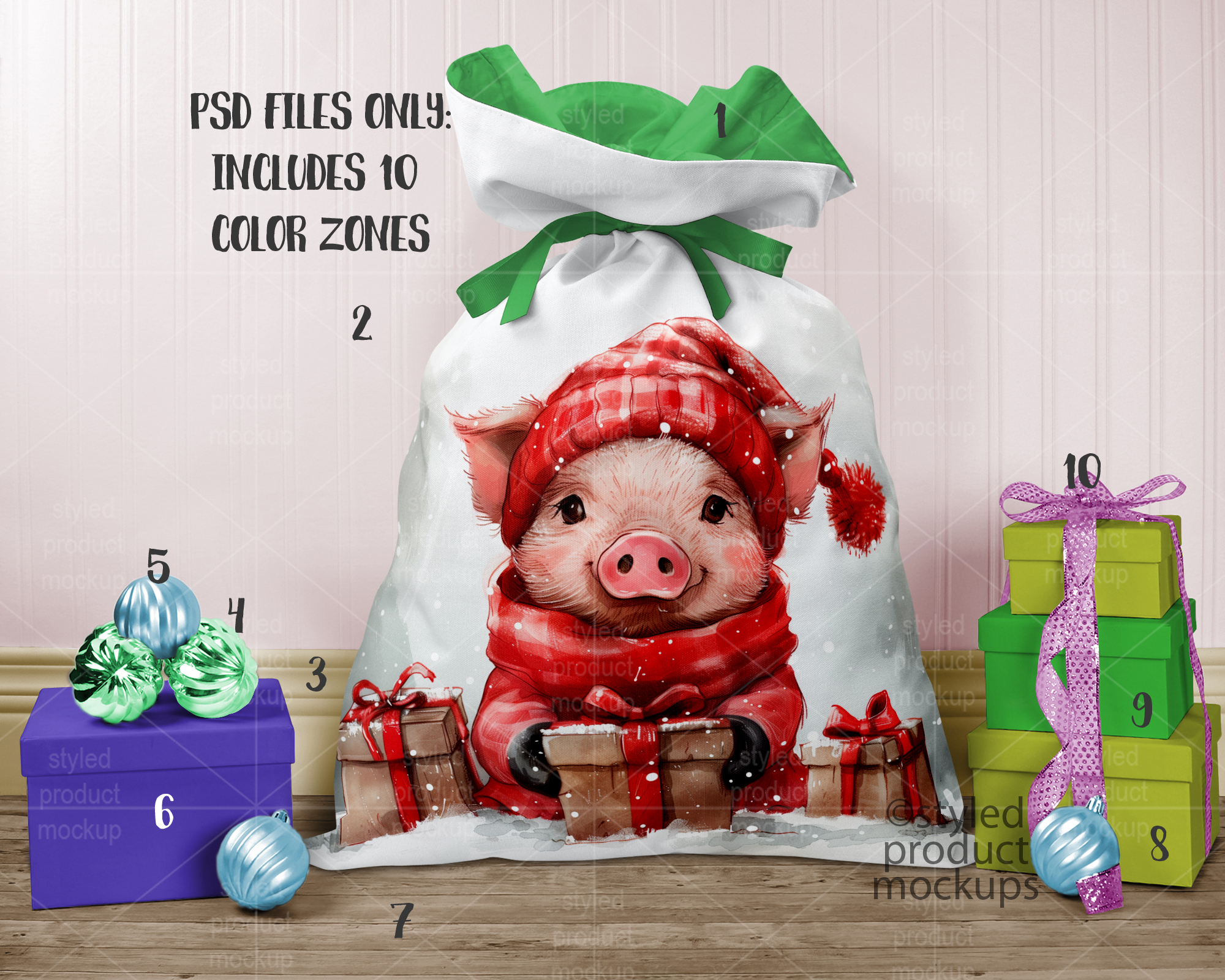 Santa Sack Mockup