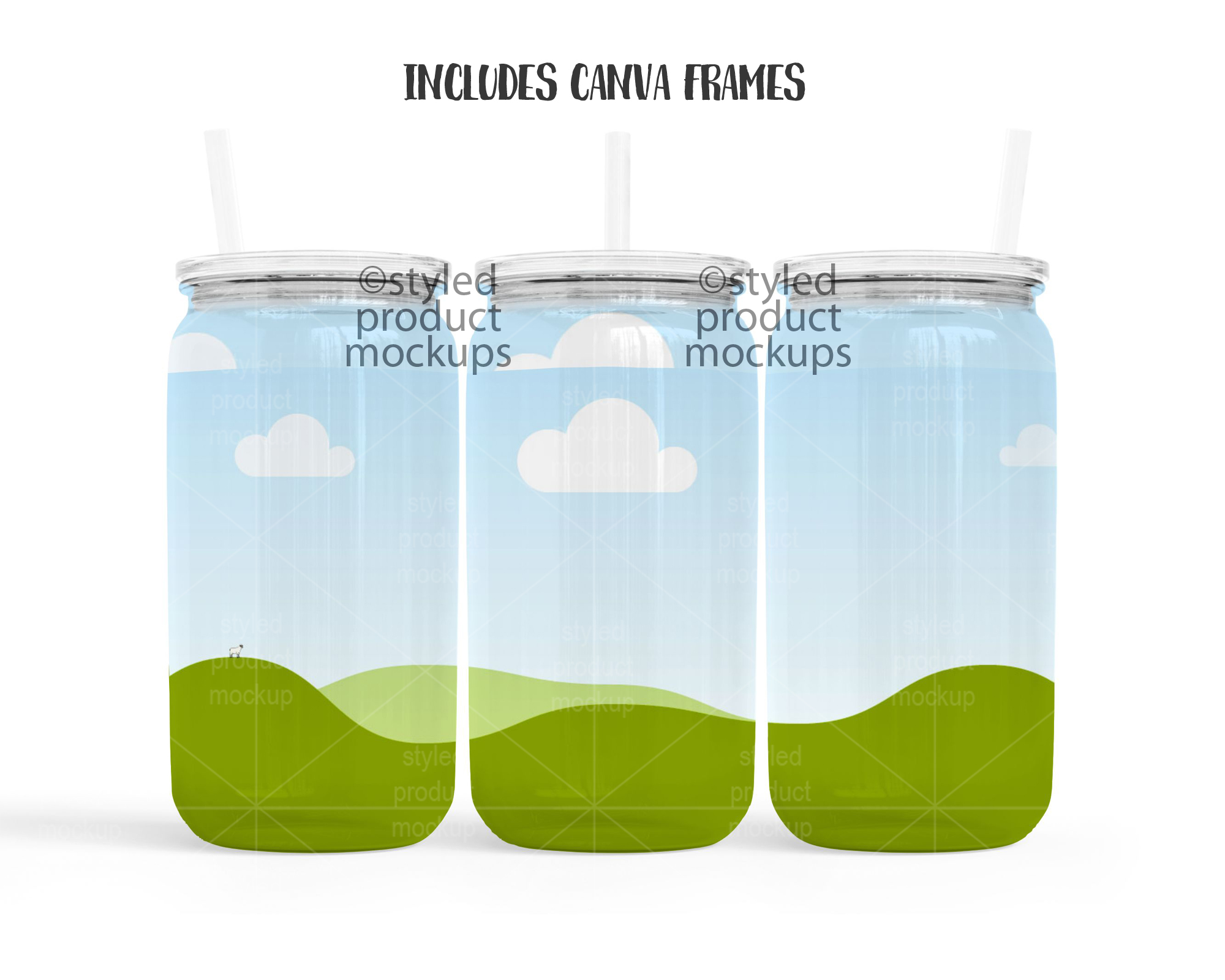 16oz Soda Can Mockup