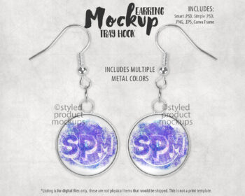 Hook Tray Earring Mockup