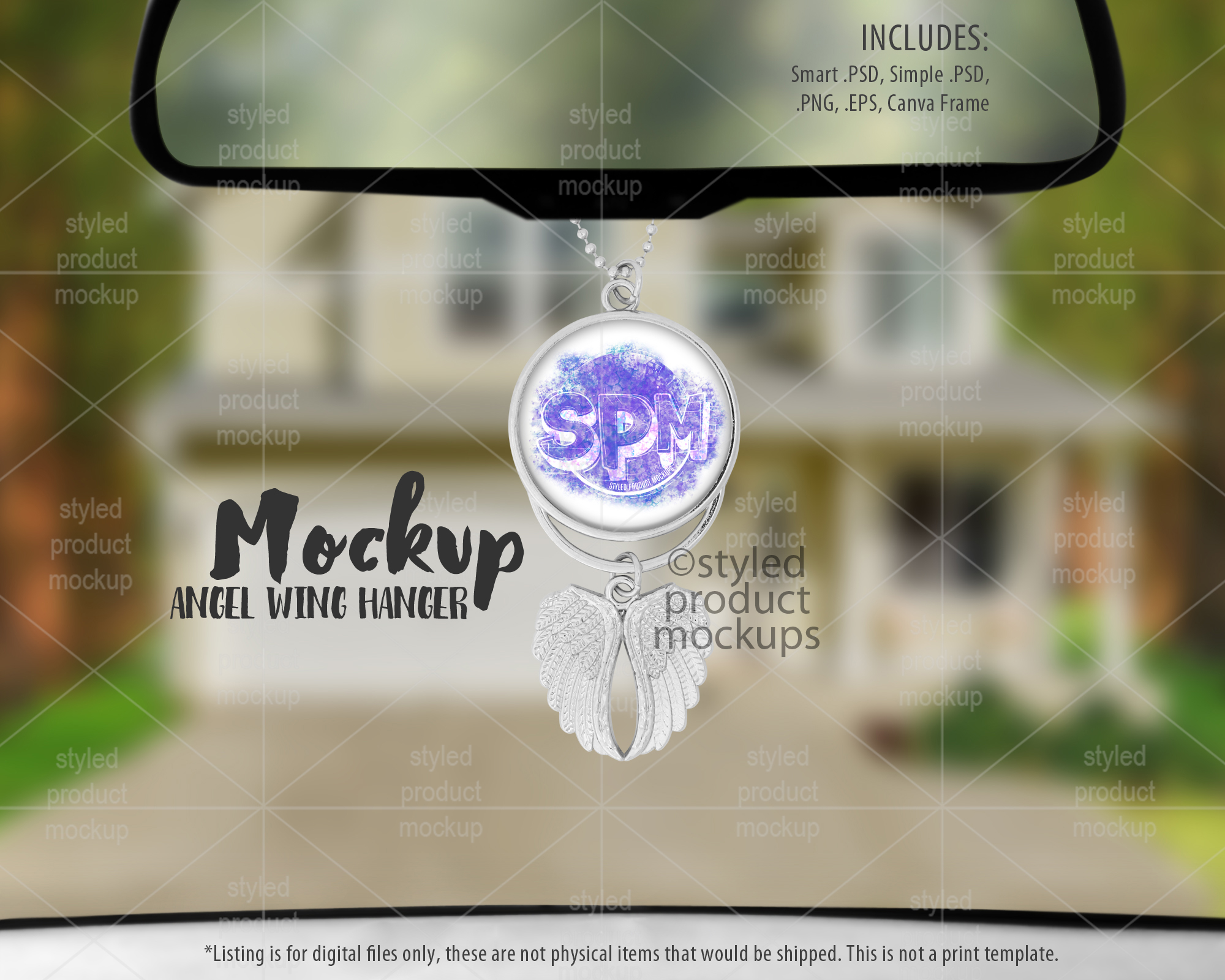 Angel Wing Car Mirror Hanger