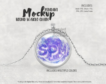 Round Tray Pendant Mockup