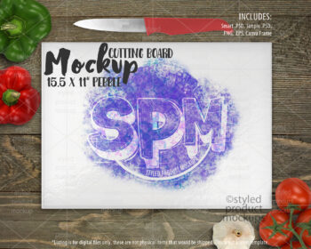 15.5 x 11 inch Cutting Board Mockup