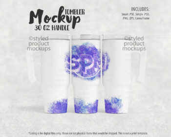 30oz Handle Tumbler Mockup