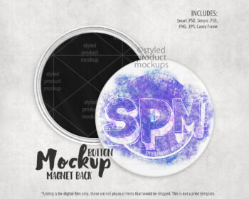 Magnet Back Button Mockup