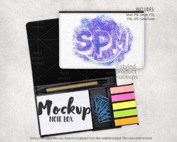 Sticky Note Box Mockup