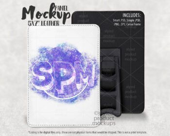 5x7 Leather Photo Panel Mockup