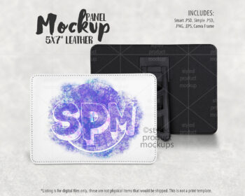 5x7 Leather Photo Panel Mockup