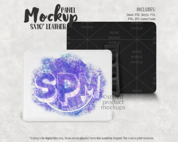 10x8 Leather Photo Panel Mockup