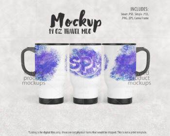 14oz Travel Mug Mockup