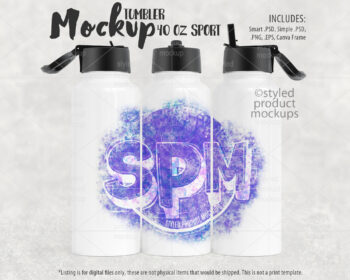 40oz Hydro Sport Bottle Mockup