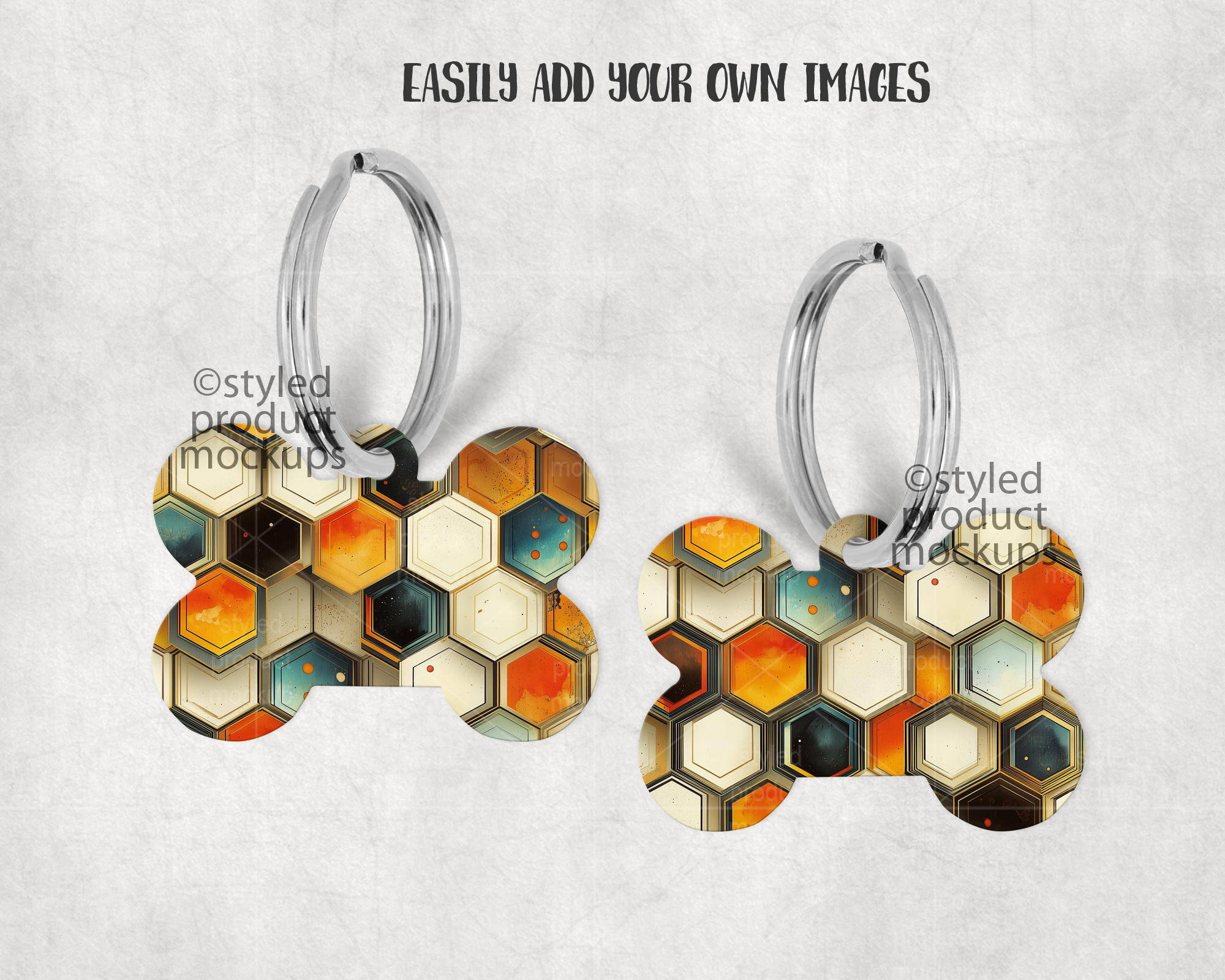 Bone Pet ID Tag Mockup