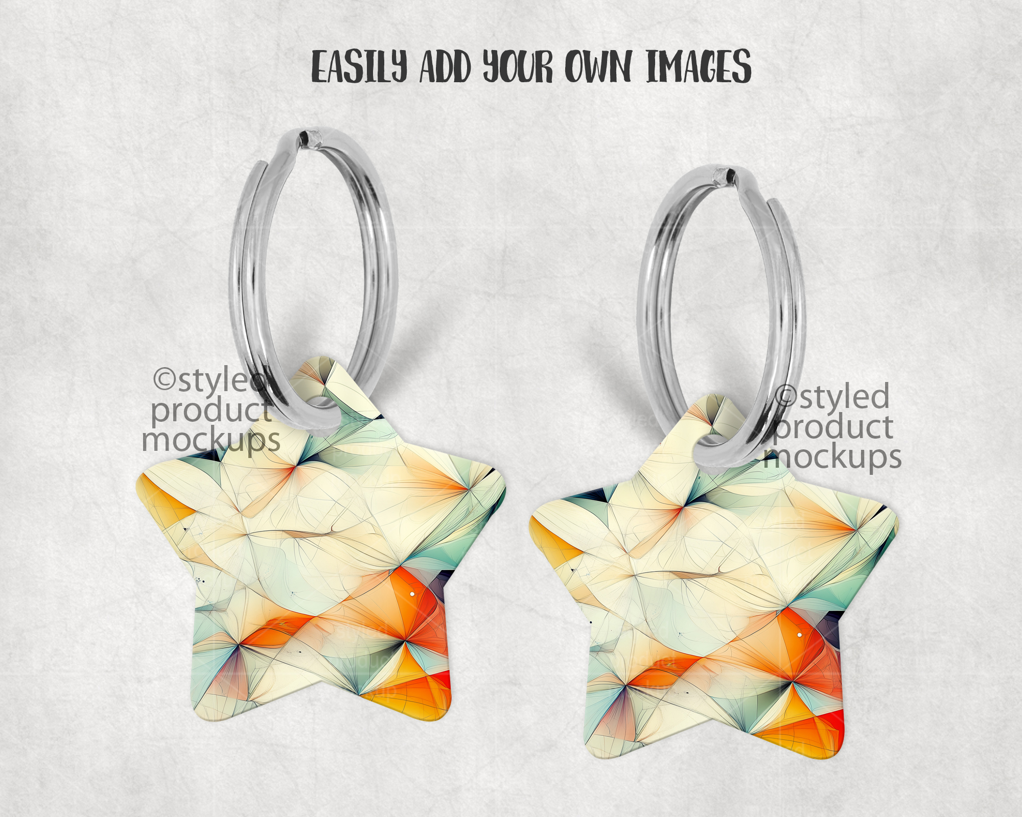 Star Shaped Pet Tag Mockup