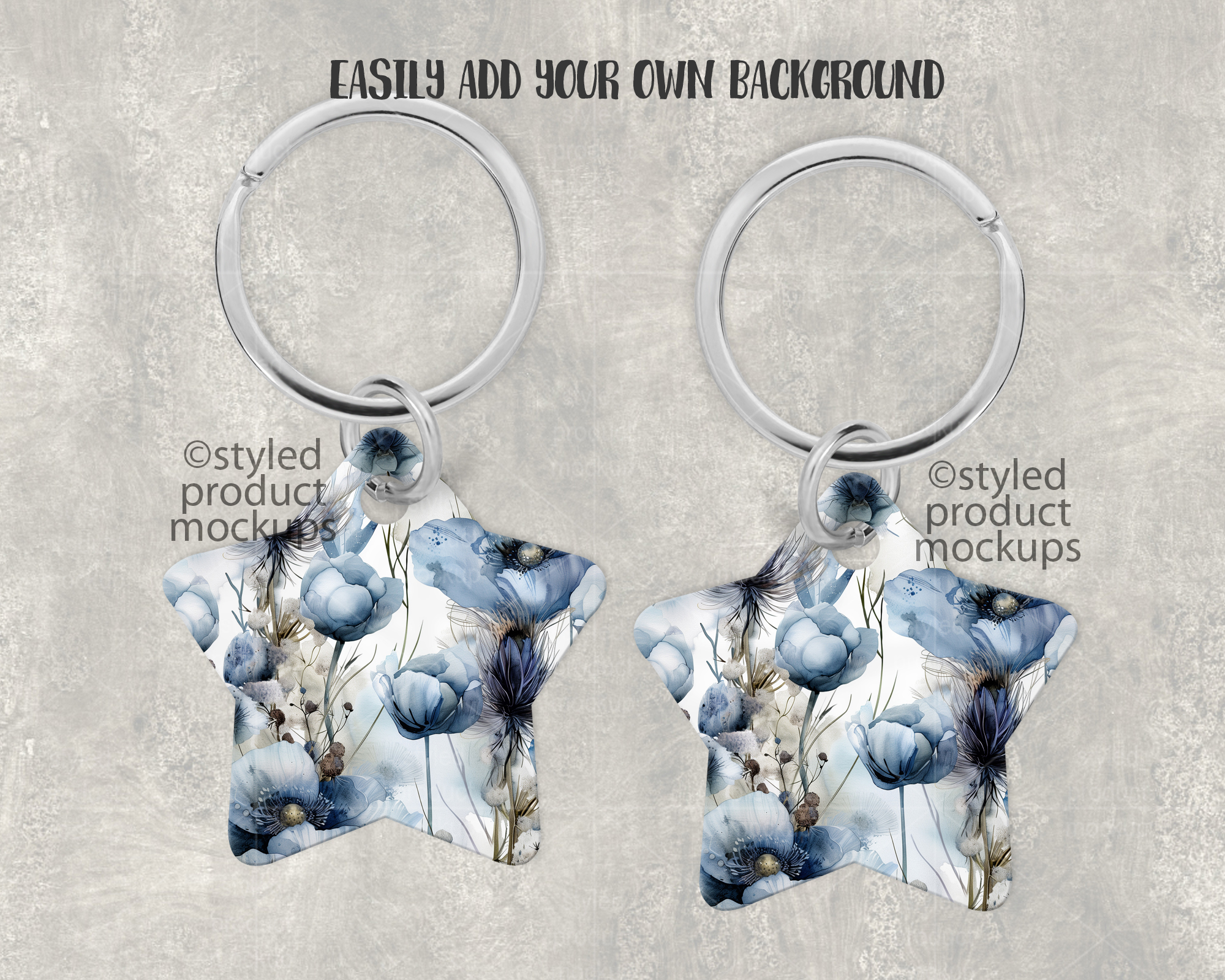 Star Shaped Pet Tag Mockup