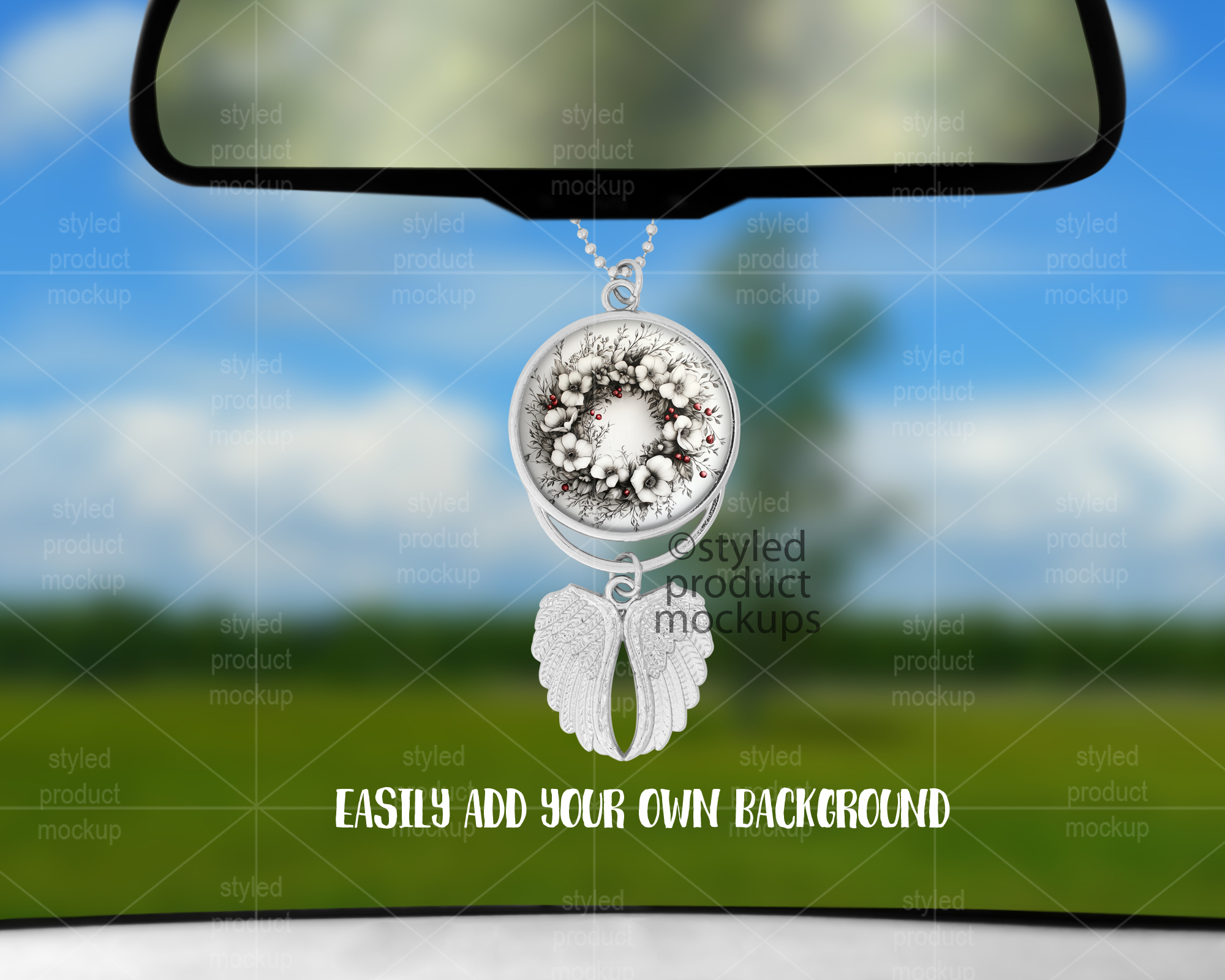 Angel Wing Car Mirror Hanger