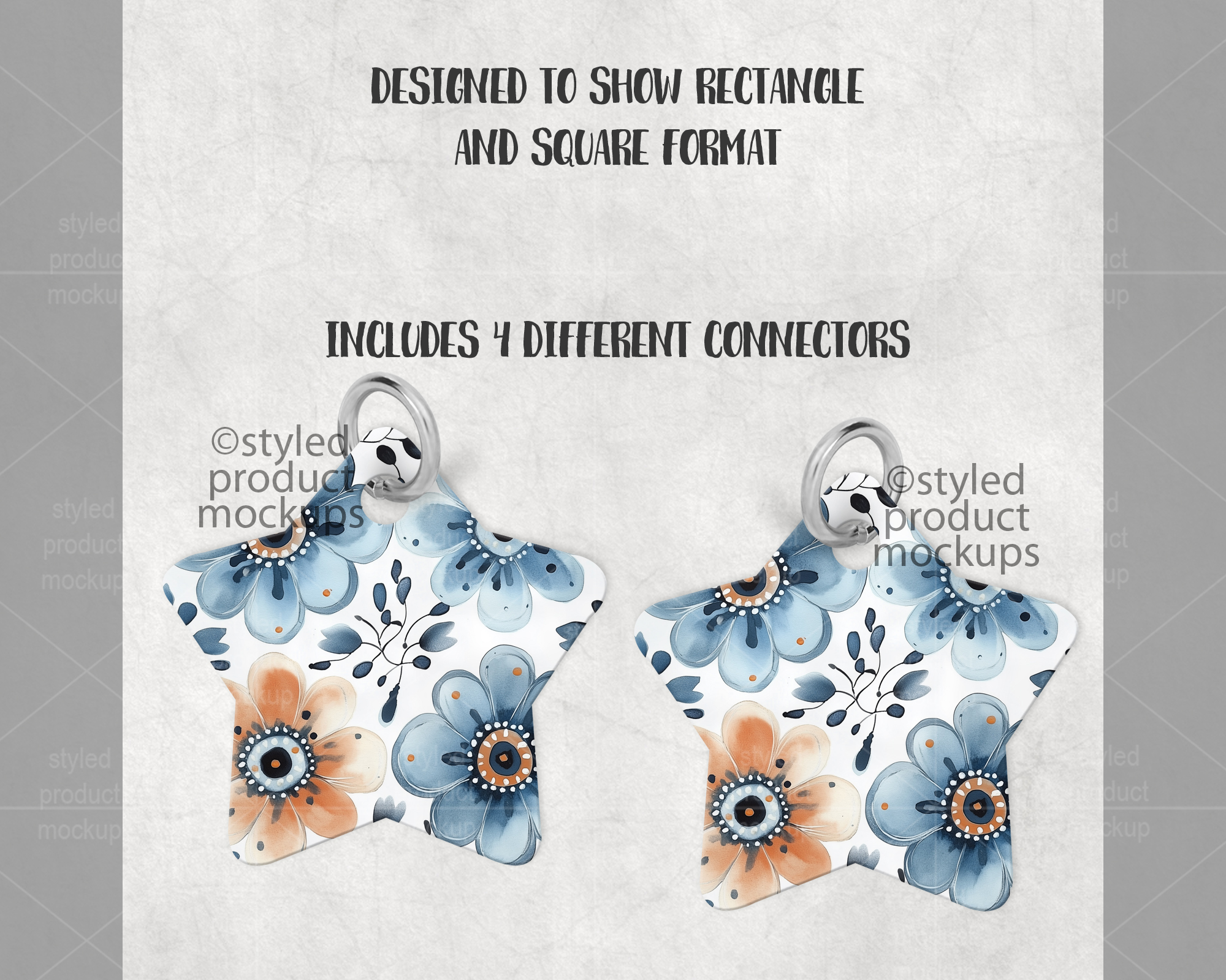Star Shaped Pet Tag Mockup