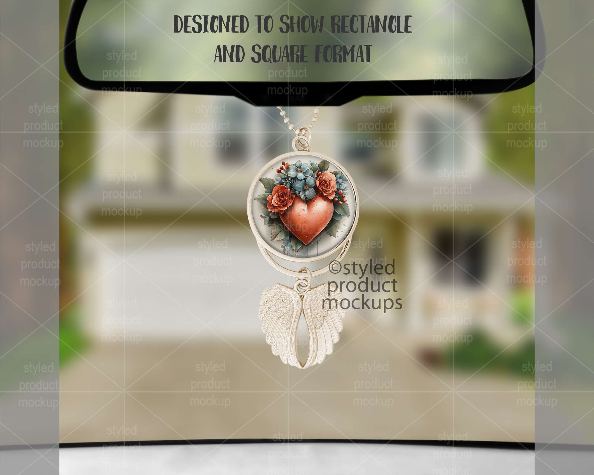 Angel Wing Car Mirror Hanger
