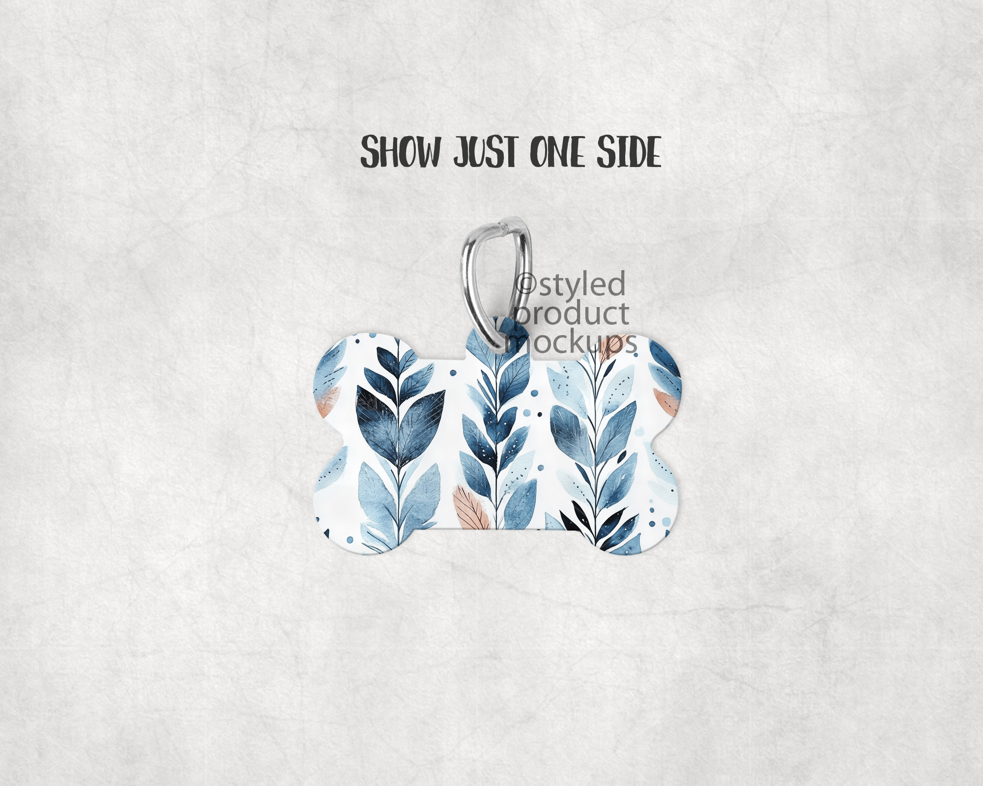 Bone Shaped Pet Tag Mockup