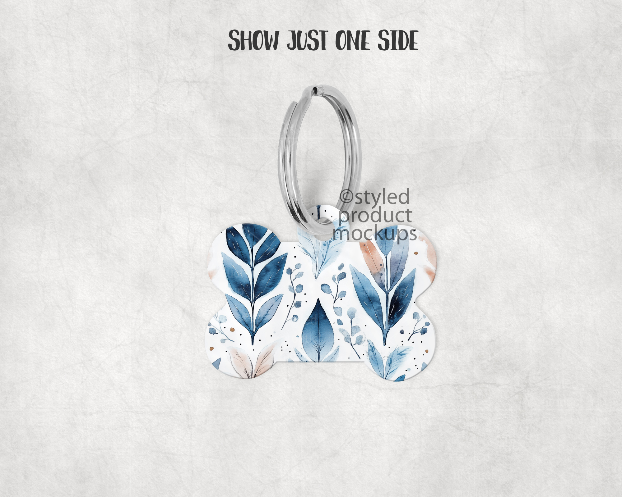 Bone Shaped Pet Tag Mockup