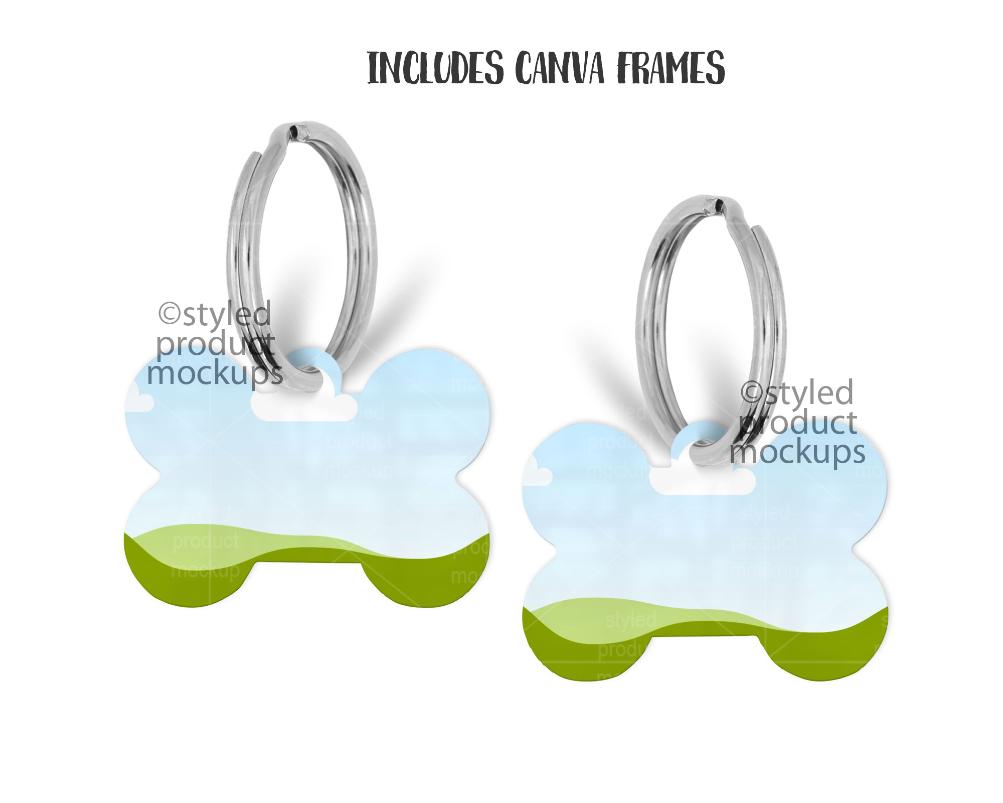 Bone Pet ID Tag Mockup