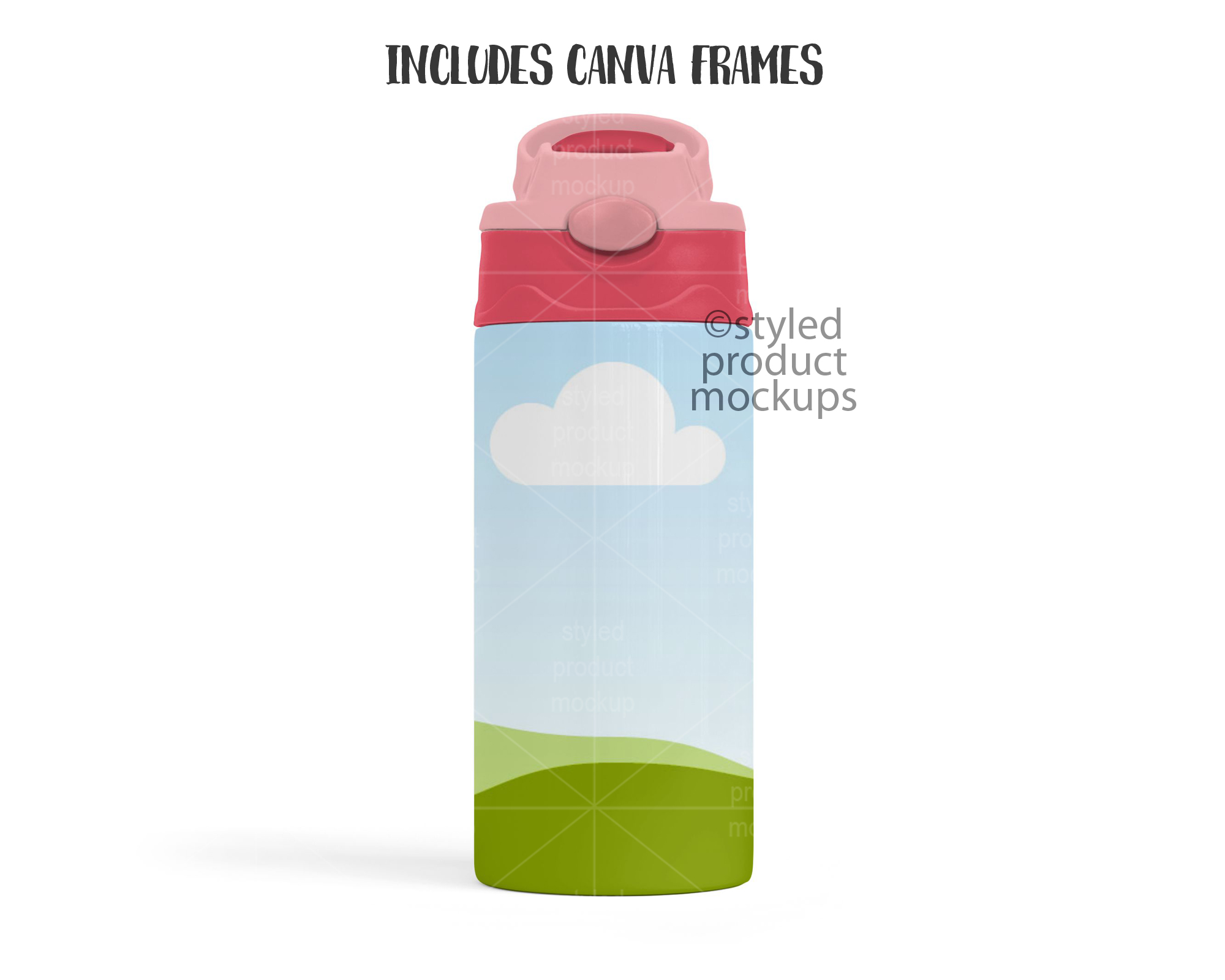12oz Color Flip Top Tumbler Mockup
