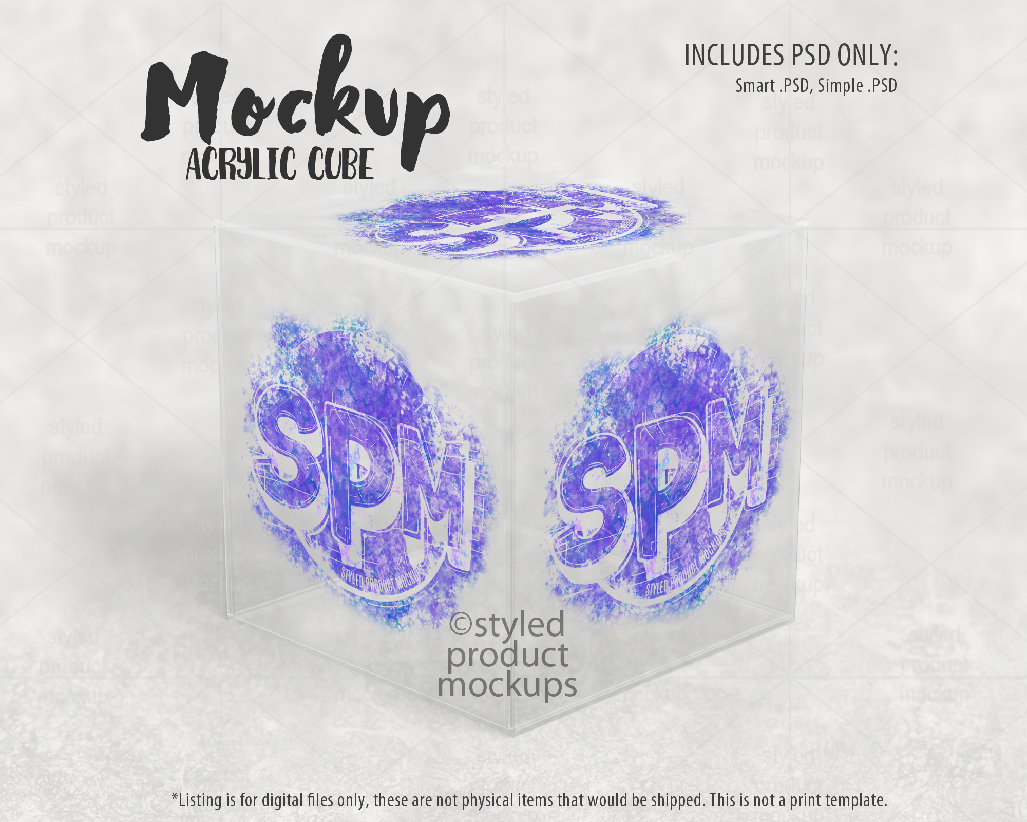 Clear Acrylic Box Mockup