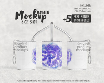 3oz Mini Tumbler Mockup