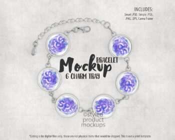 Six Charm Bracelet Mockup