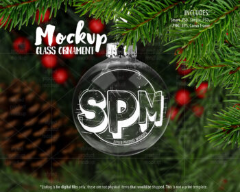 Glass Bauble Ornament Mockup