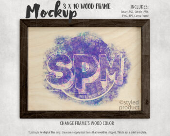 8x10 Framed Wood Panel Mockup