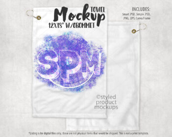 12x18 Golf Towel Mockup