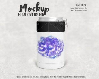 Metal Can Holder Mockup
