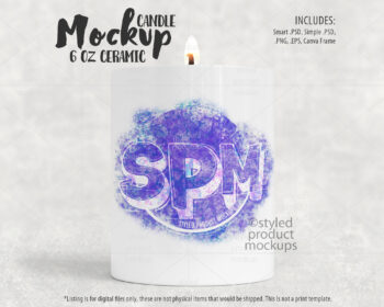 Ceramic Candle Holder Mockup